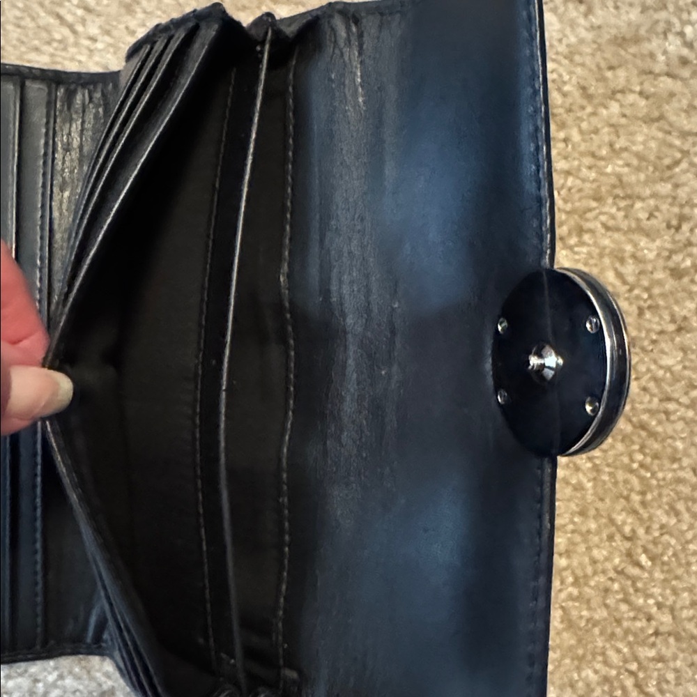 Coach Alexandra Black Leather Slim Envelope Wallet, GUC - Picture 4 of 9